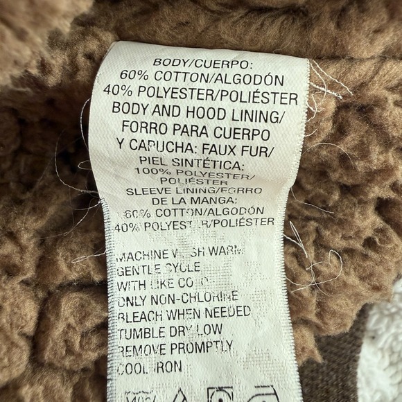 G.H. Bass & Co Mens Full Zip Hooded Fleece Jacket Outdoors Brown Barn Utility - Picture 6 of 15